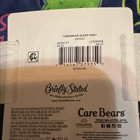Care Bears Women's Pajama Pants - Blue with Multicolor Print - Picture 3 of 3